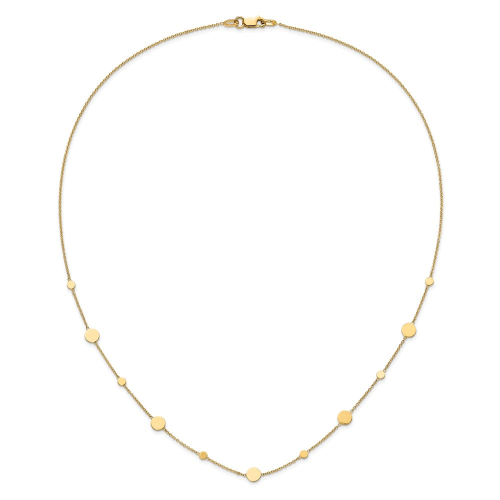 14k Polished Disc Necklace