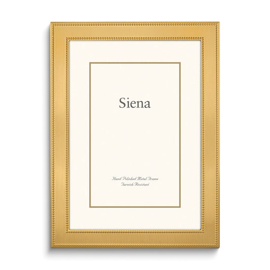 Gold-tone Double Beaded 5x7 Photo Frame