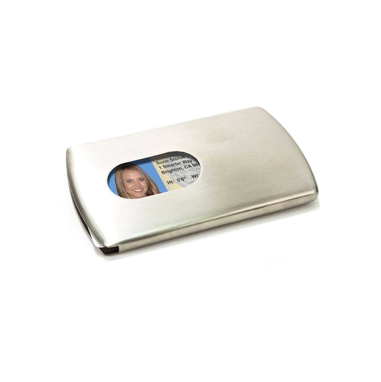 Brushed Stainless Steel Smart Card Case QGM5961