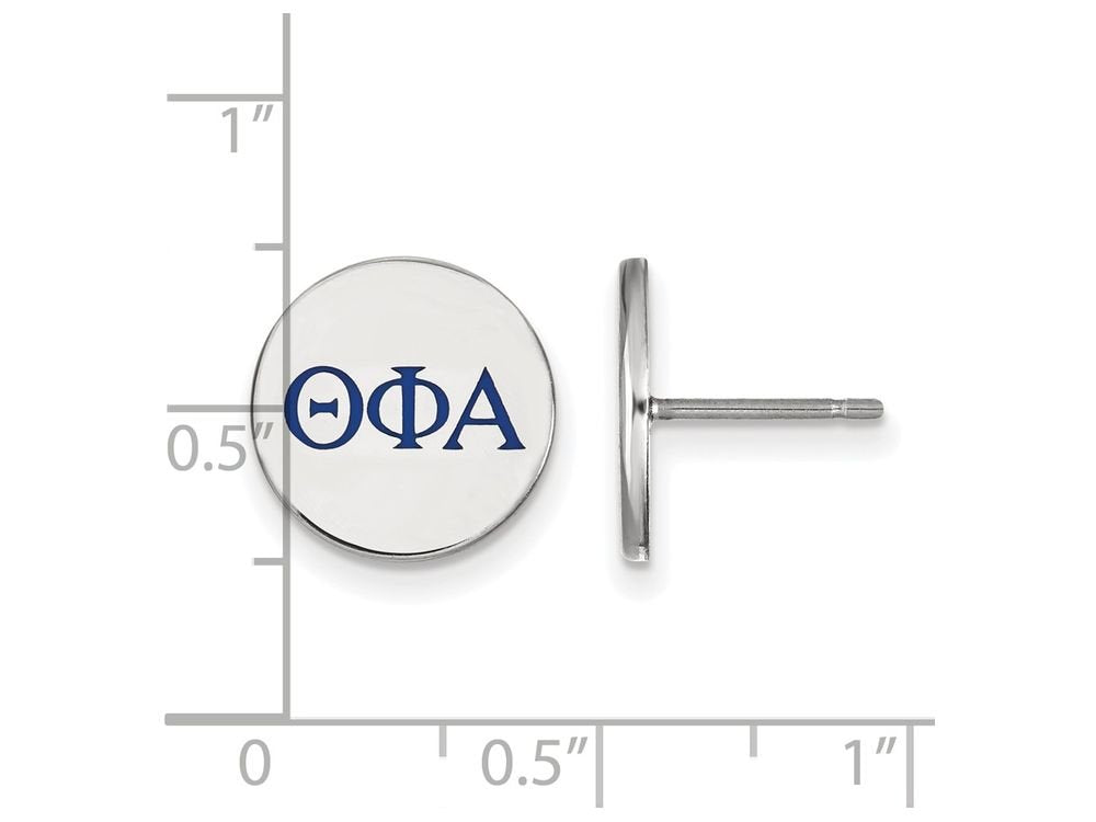 Sterling Silver Official Licensed Greek Sororities Theta Phi Alpha (???) Enameled Post Earrings