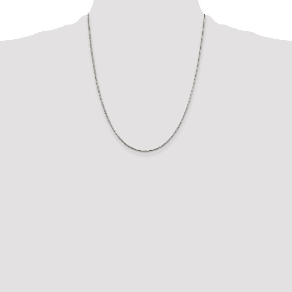 Sterling Silver 1.5mm Round Snake Chain 22 Inches