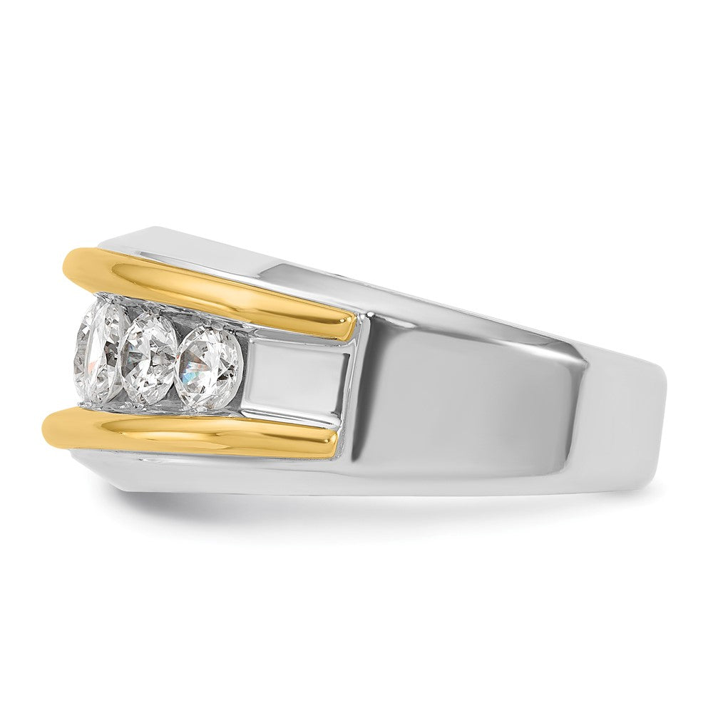 IBGoodman 14k Two-tone 2 carat Lab Grown Diamond VS/SI+ G+ Complete Men's Ring