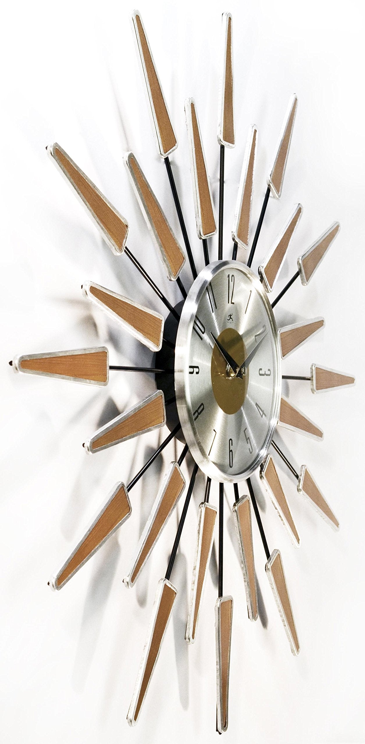 Infinity Instruments Satellite Starburst Mid-Century Modern Large 23 inch Wall Clock by  - 23 x 2 x 23
