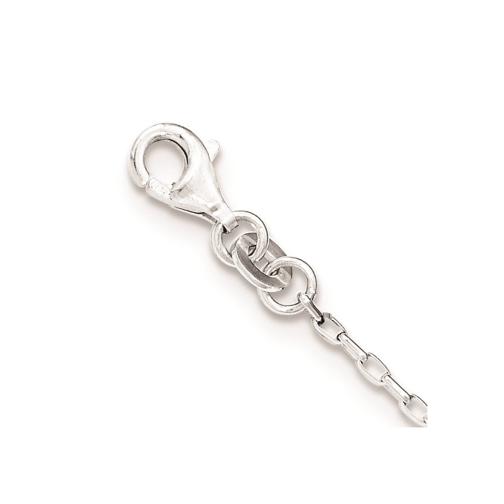 Sterling Silver Polished CZ Bracelet 7.5 inches