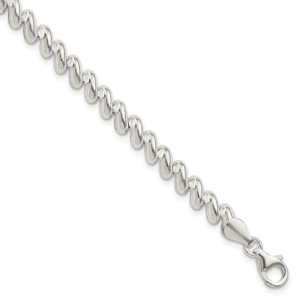 Sterling Silver 6mm San Marco Bracelet 7.5 inches