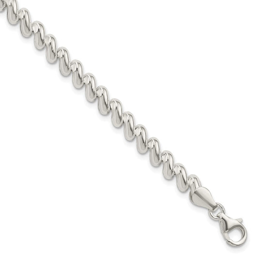 Sterling Silver 6mm San Marco Bracelet 7.5 inches
