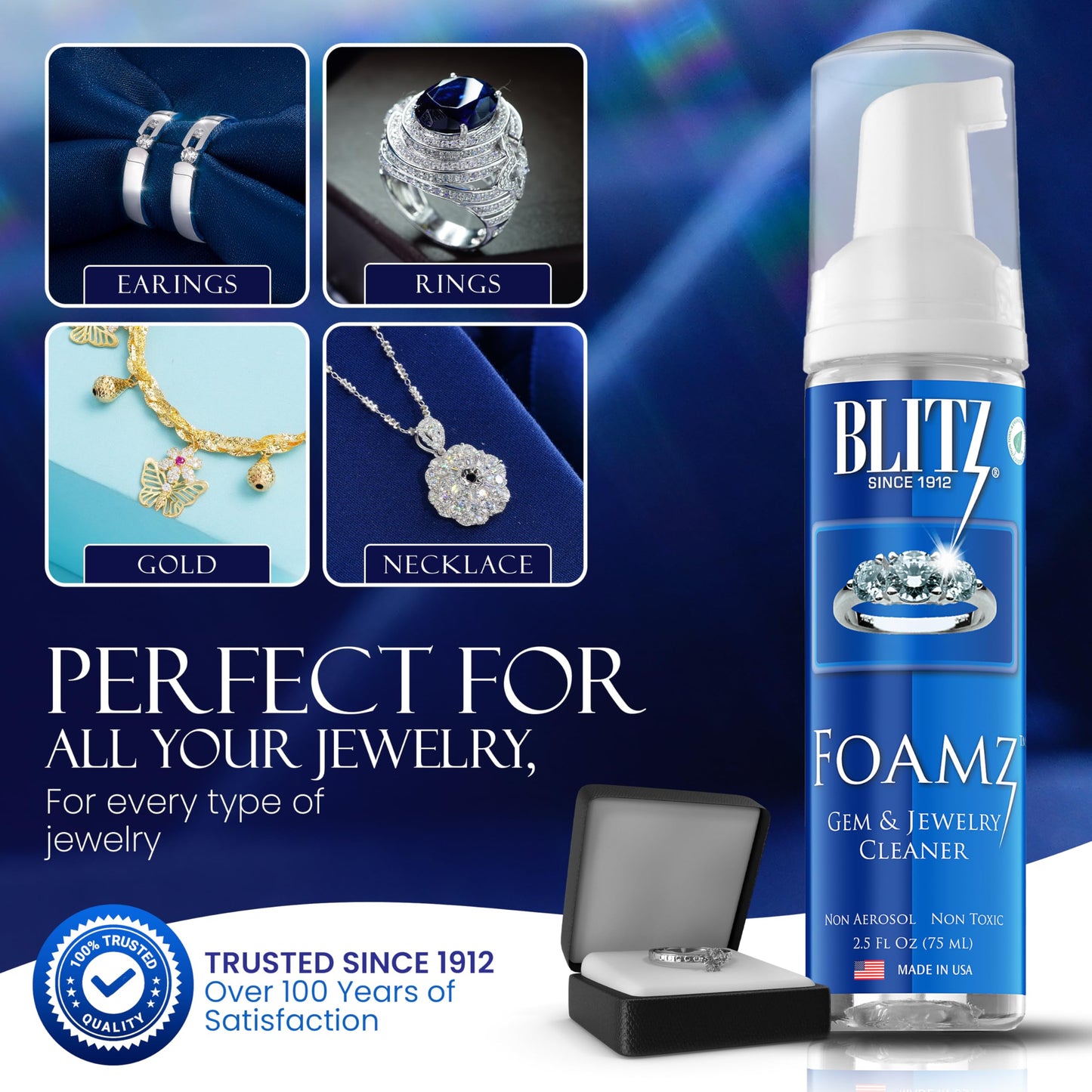 Foamz Gem & Jewelry Cleaner, 2.5 Oz