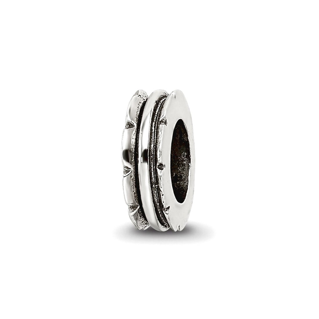 Sterling Silver Reflections Grooved Spacer Bead