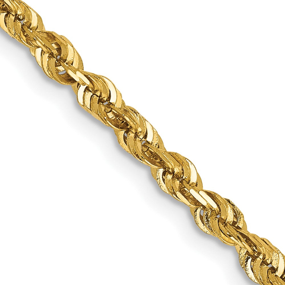 14K 20 inch 2.75mm Ultra Diamond-cut Rope with Lobster Clasp Chain