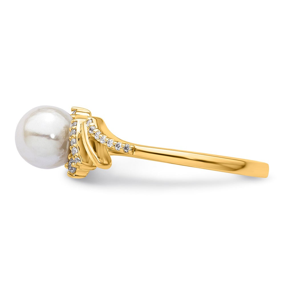 10ky Diamond & Pearl Ring