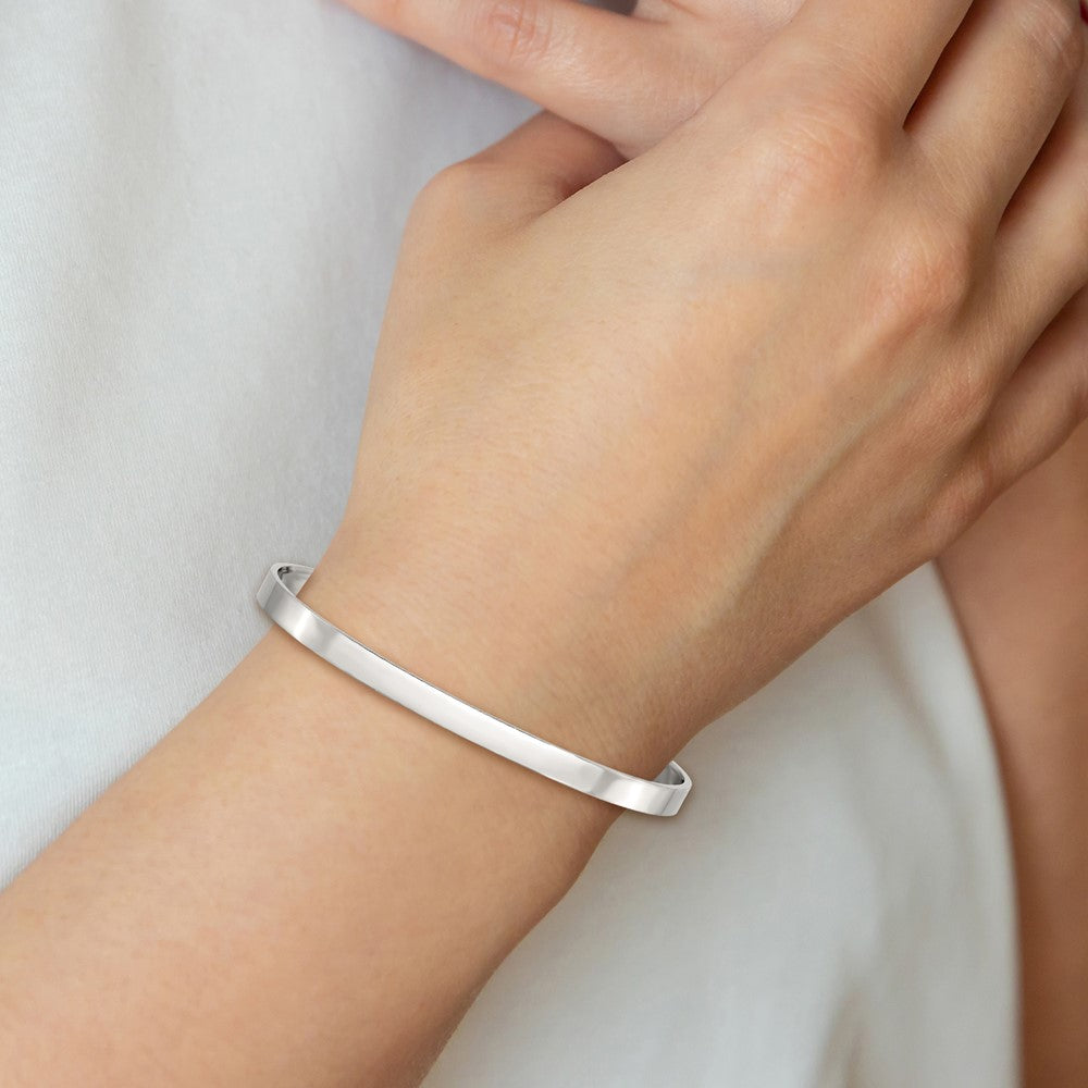 Stainless Steel Polished Flexible 4.75mm Bangle 7.25 inches