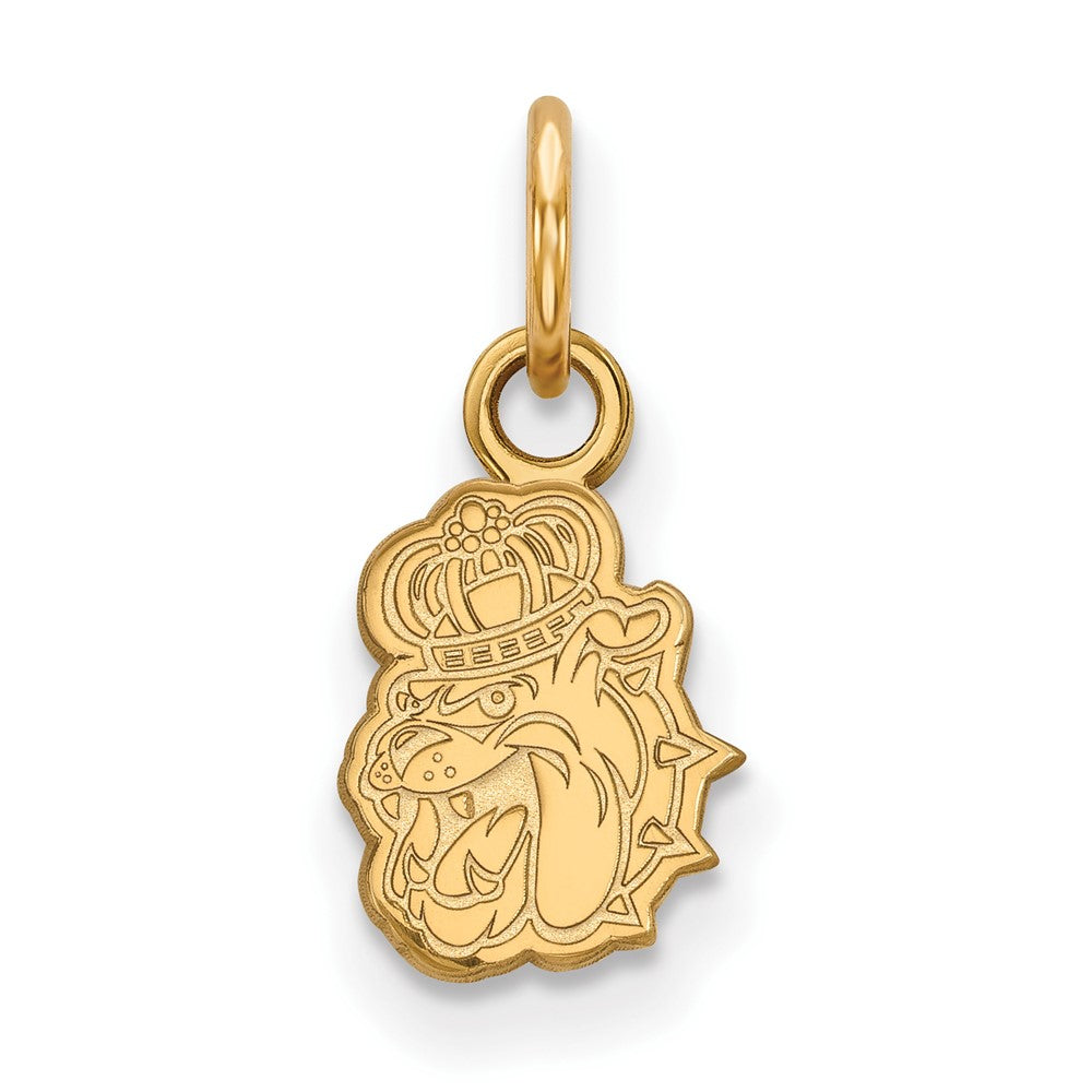Sterling Silver Gold-plated LogoArt James Madison University Duke Dog Extra Small Pendant