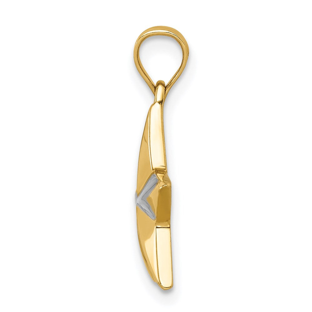 14K Polished Star Pendant