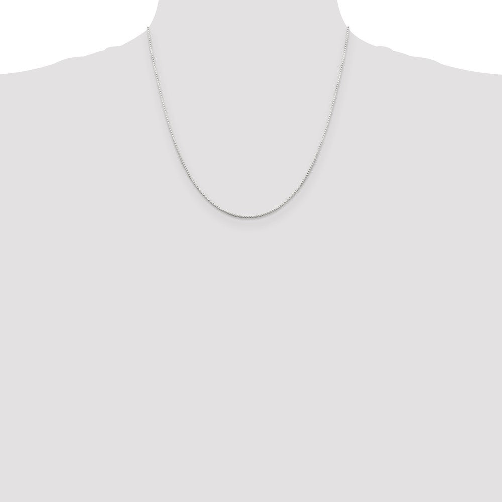 Sterling Silver 1mm Mirror Box Chain 20 Inches