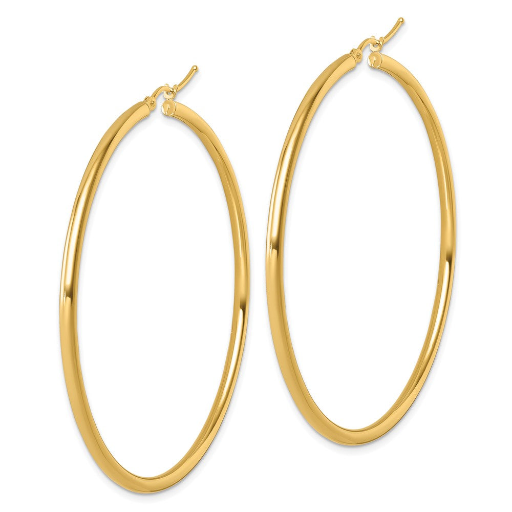 14k Polished 2.5mm Polished Hoop Earrings