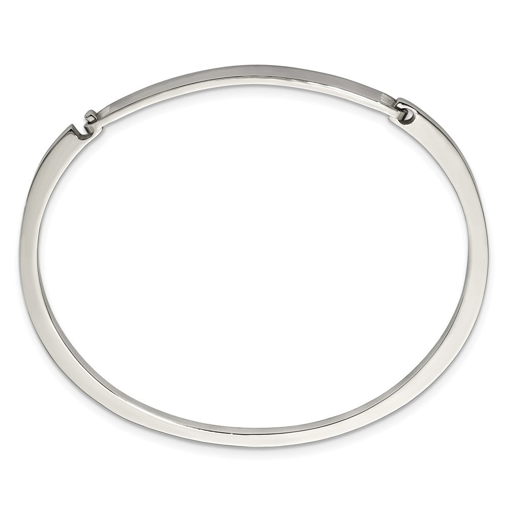 Stainless Steel Polished 2mm ID Bangle 6.75 inches