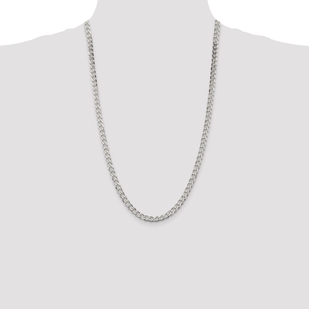 Sterling Silver 5.7mm Curb Chain 26 Inches