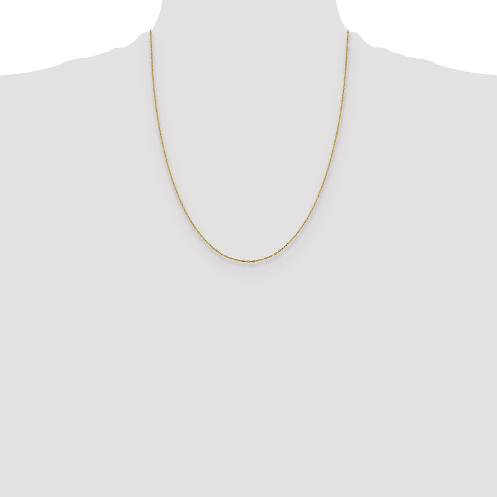 14K 1mm D/C Open Long Link Cable Chain