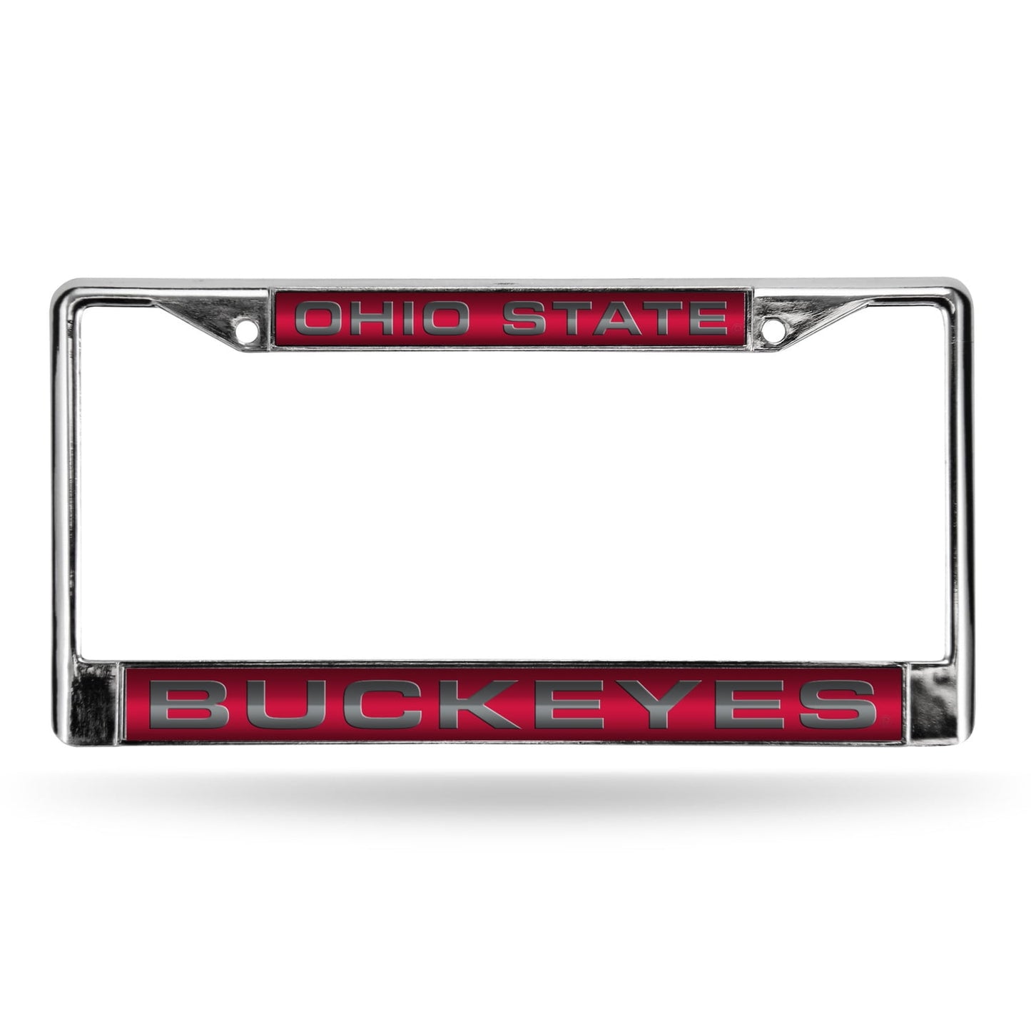 Ohio-St-Buckeye's Chrome Laser Cut License Plate Frame