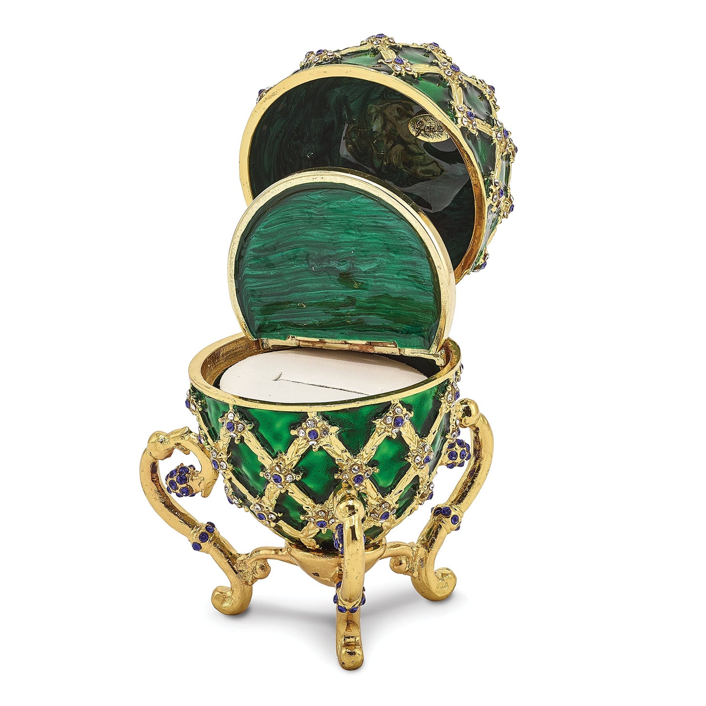 Green Royal Coach and Ring Holder Egg
