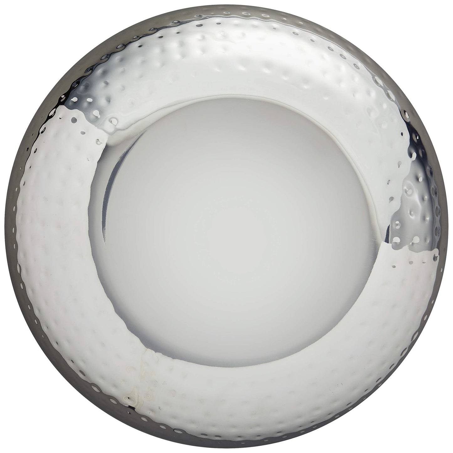 Elegant Heim Concept Hammered 11" Round Stainless Steel Doublewall Serving Bowl