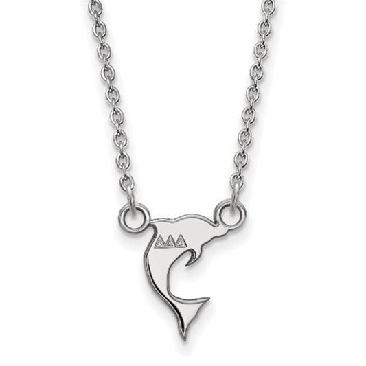 Sterling Silver 18in Official Licensed Greek Sororities Delta Delta Delta (???) XS Pendant w/ Necklace
