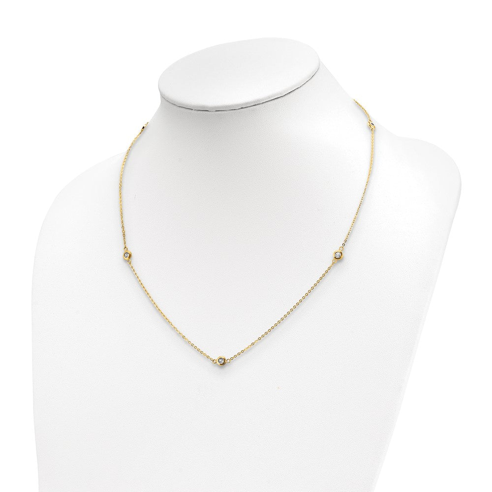 14k Two-tone Polished D/C Necklace