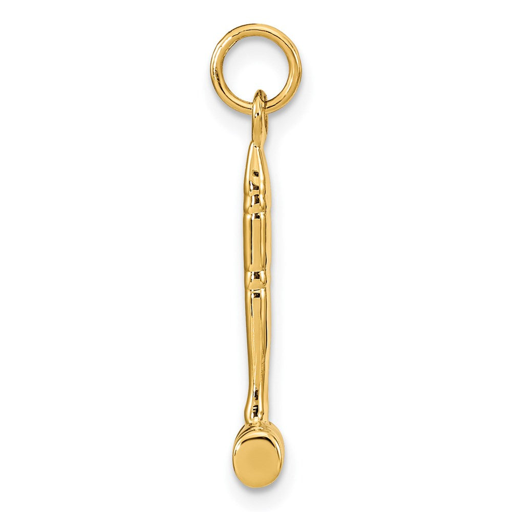 14k 3-D Gavel Charm Yellow Gold