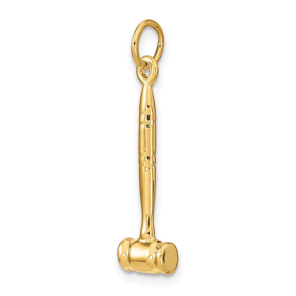 14k 3-D Gavel Charm Yellow Gold