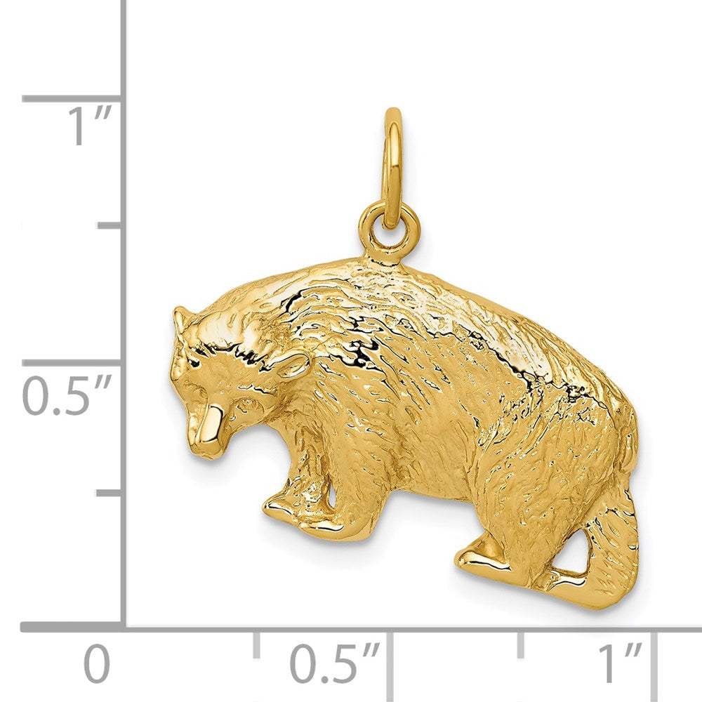 14k Yellow Gold Bear Charm