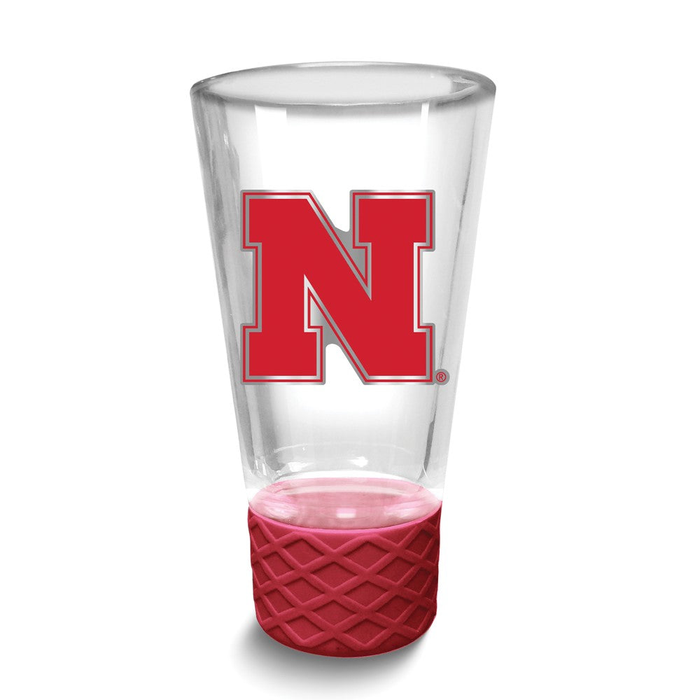 Collegiate University of Nebraska Collectors 4 oz. Shot Glass with Silicone Base