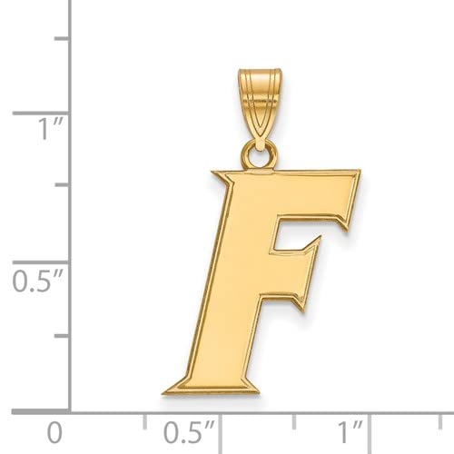 10k Gold LogoArt University of Florida Letter F Large Pendant Q1Y062UFL