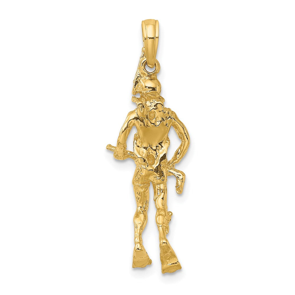 14K 3-D Scuba Diver Charm