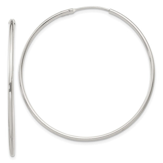 Sterling Silver Polished and Laser Diamond-cut Hoop Earrings