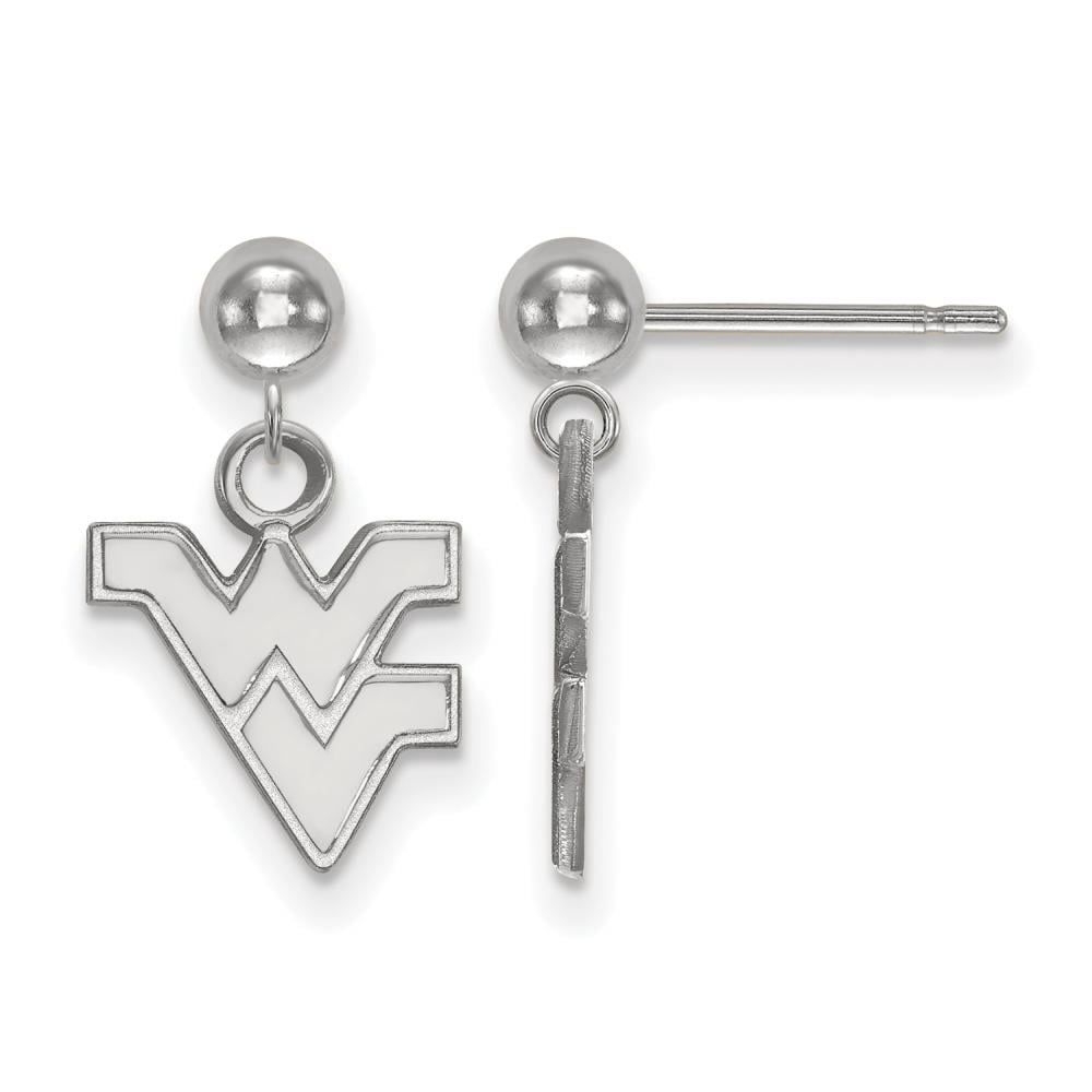 West Virginia Earrings Dangle Ball (Sterling Silver)