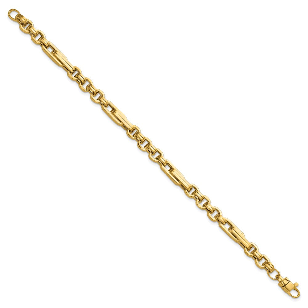 14K Polished Fancy Link Bracelet 7.75  inches
