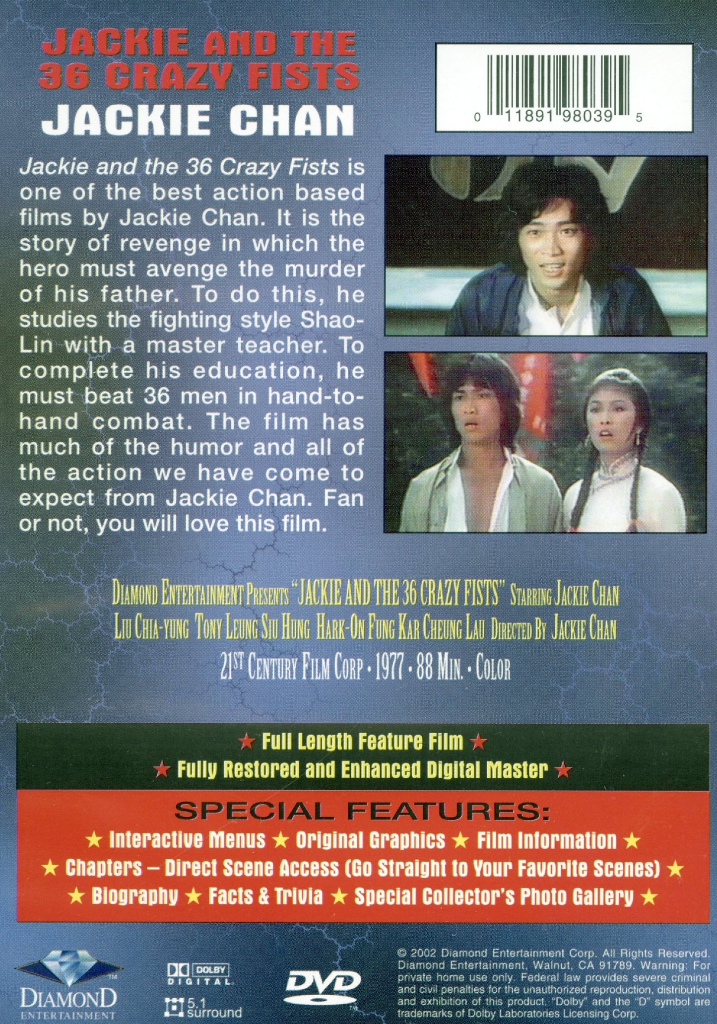 Jackie Chan and the 36 Crazy Fists [DVD]