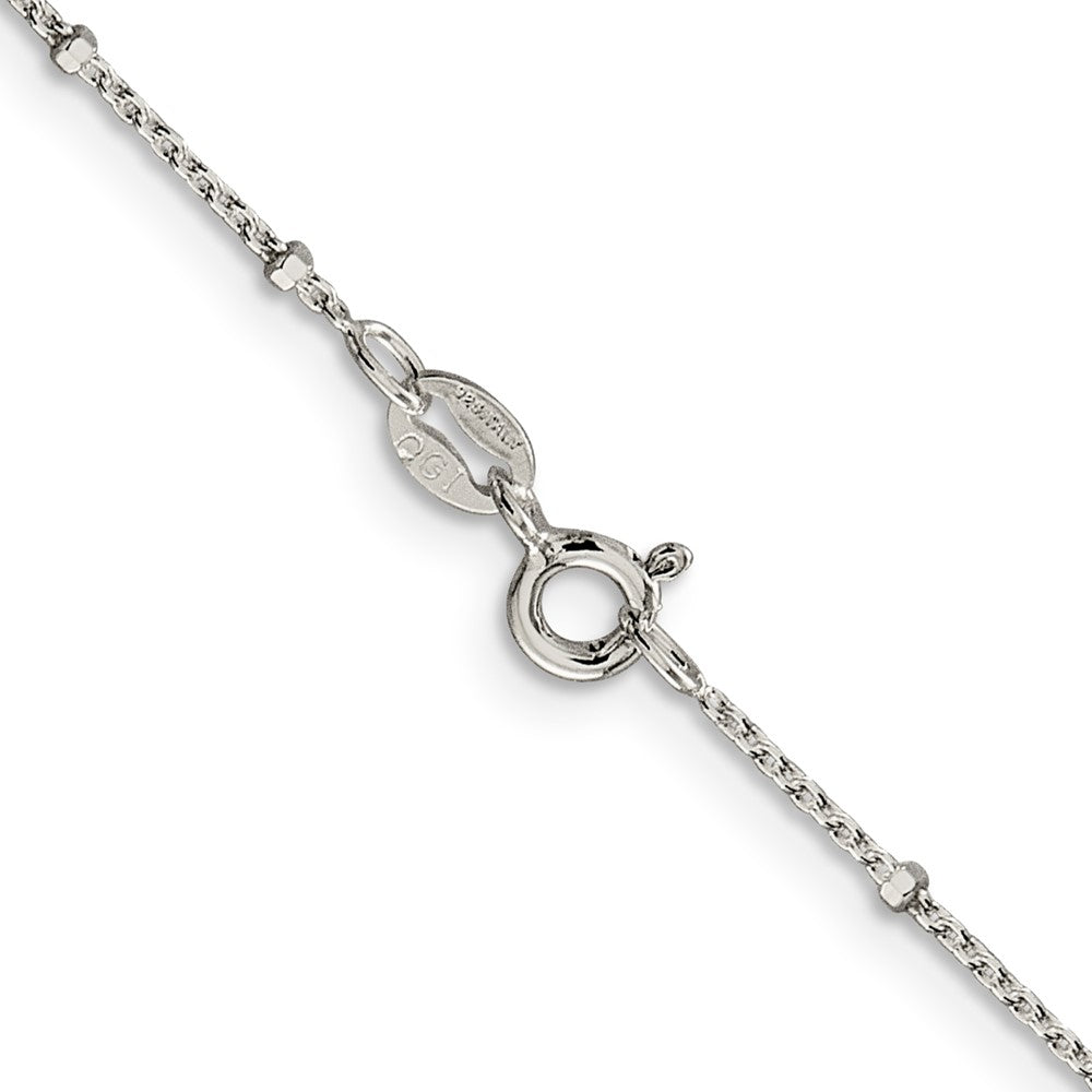 Sterling Silver 1.25mm Rolo with Beads Chain 20 Inches