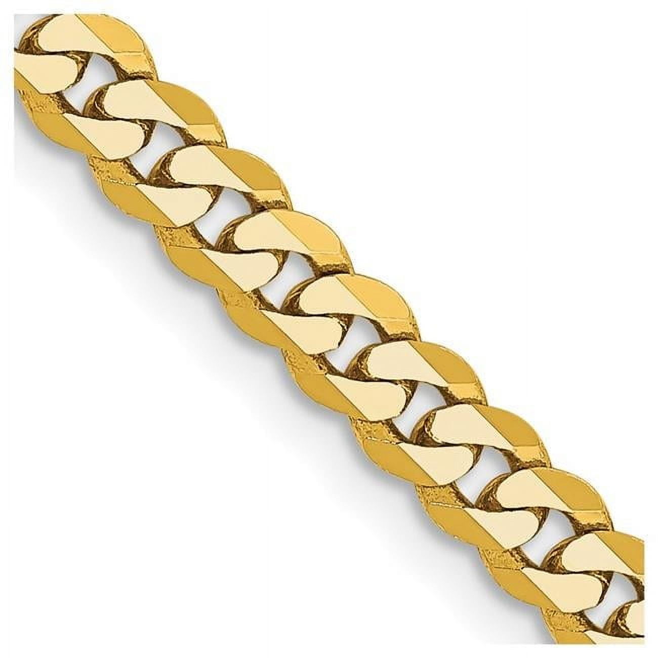 10k 3.9mm Flat Beveled Curb Chain