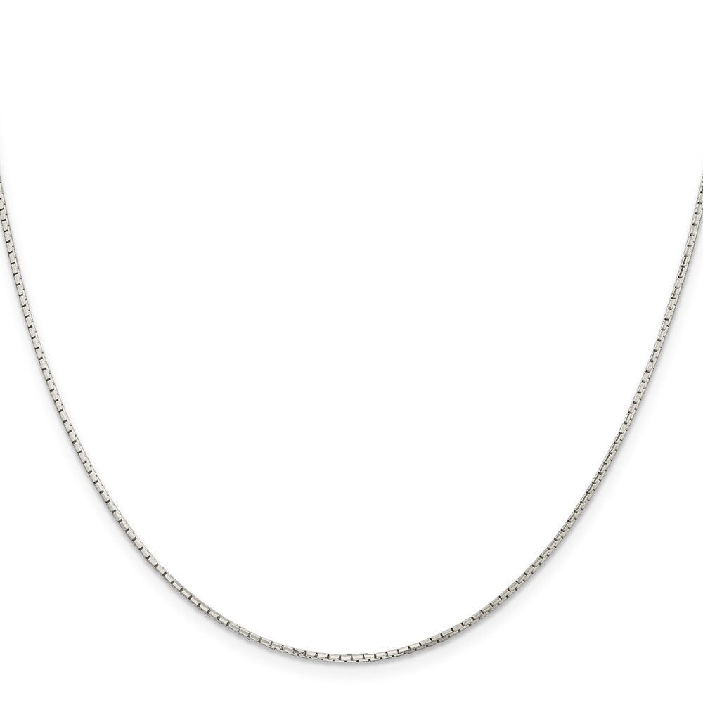 Sterling Silver 1.2mm 8 Sided Diamond-cut Mirror Box Chain 20 Inches