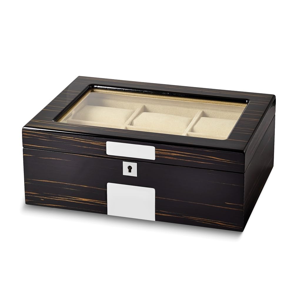 Ebony Veneer Watch & Jewelry Box Lift-out Tray