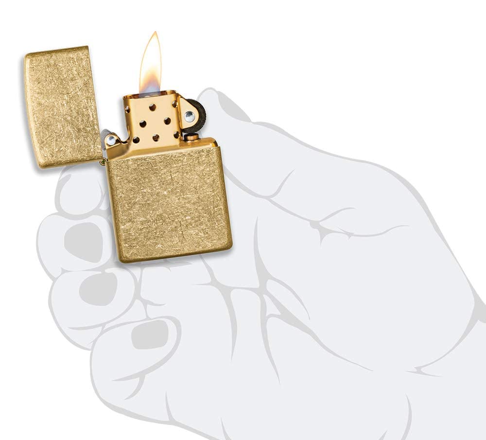 Zippo Tumbled Brass Pocket Lighter