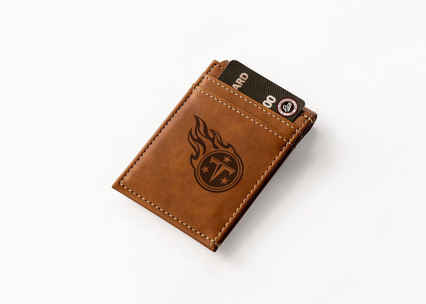 Titans Laser Engraved Brown Front Pocket Wallet