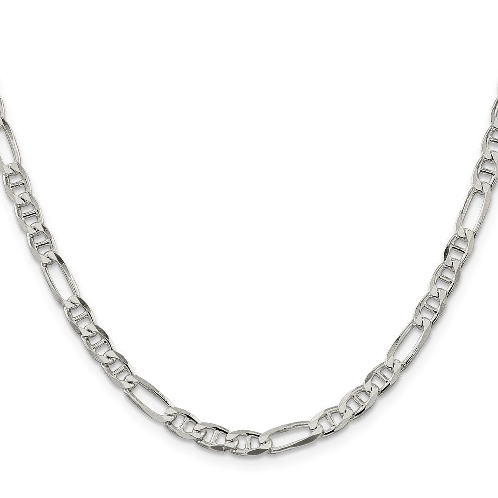 Sterling Silver 4.5mm Figaro Anchor Chain 30 Inches