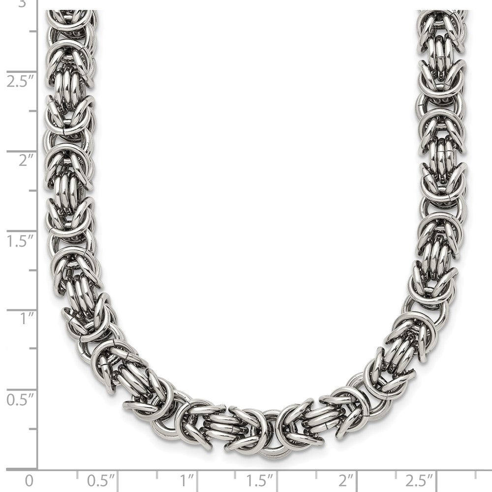Stainless Steel Polished Fancy Link 18in Necklace