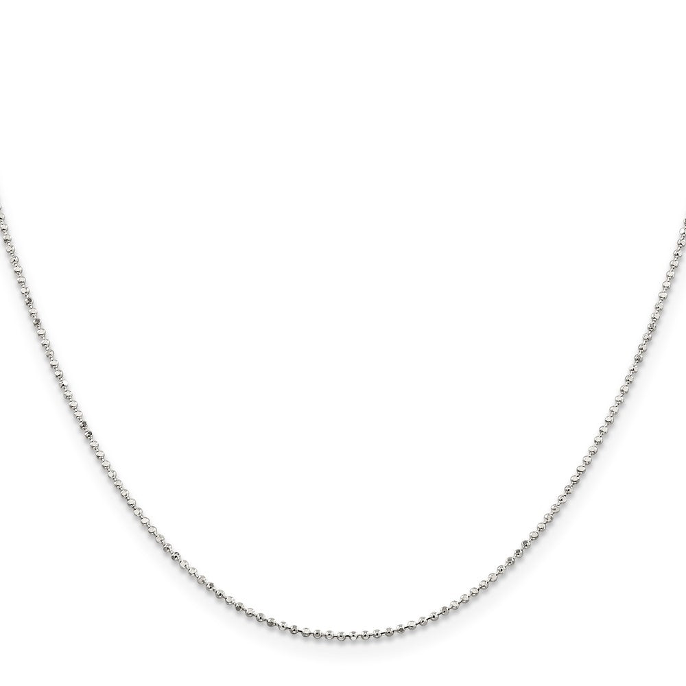 Sterling Silver 1.05mm Square Fancy Beaded Chain 20 Inches