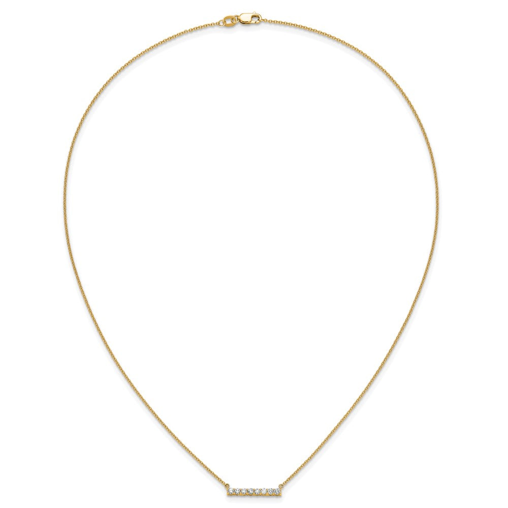 14k 1/3 carat Lab Grown Diamond VS/SI+ G+ 18 inch Bar Necklace