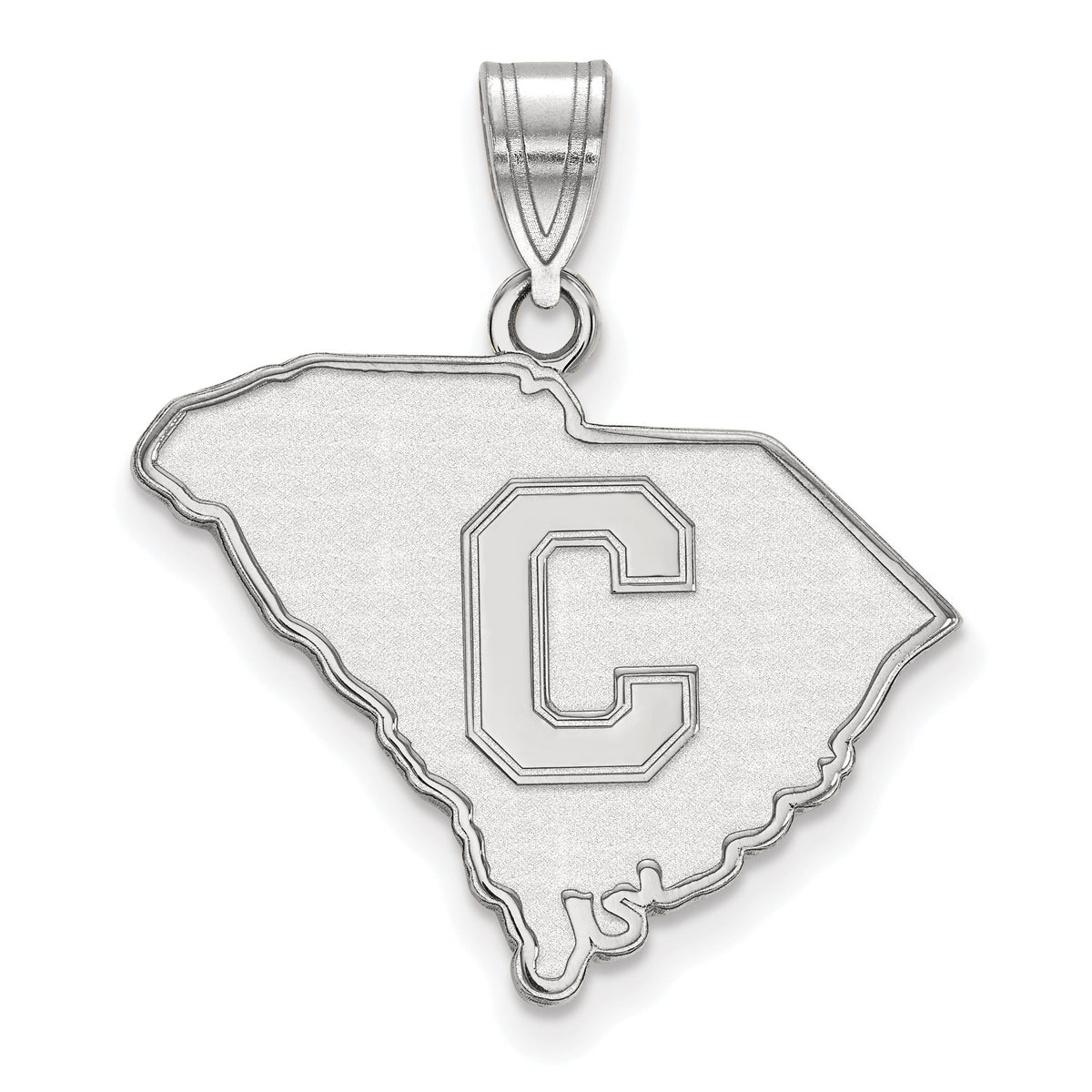 Sterling Silver Official Licensed Collegiate The Citadel Large Pendant