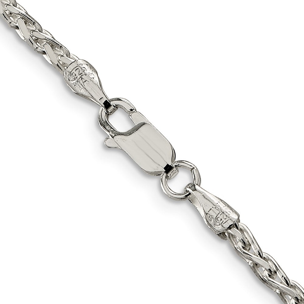 Sterling Silver 2.75mm Diamond-cut Spiga Chain 18 Inches