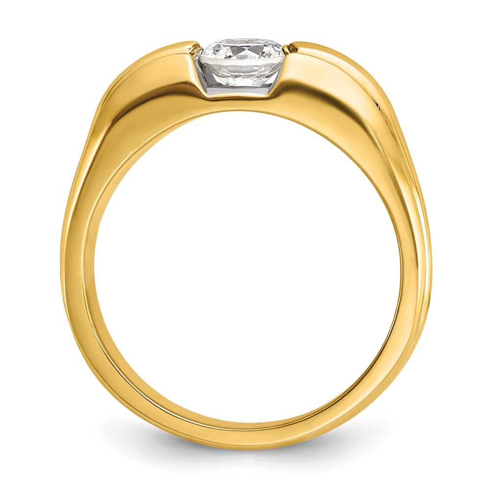 IBGoodman 14k Men's Polished 1/3 Carat AA Quality Diamond Semi-Mount Ring